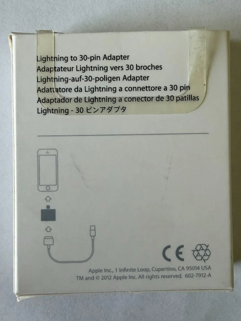 Apple Lightning 30-Pin Adapter. New In Box